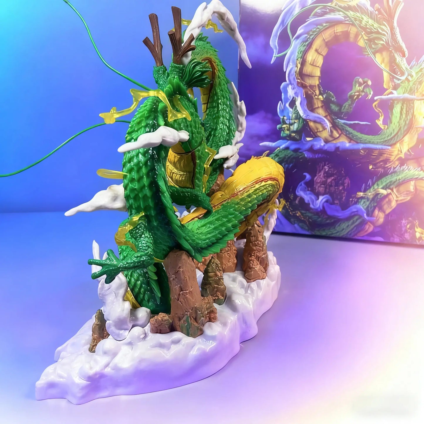 DLDA New Dragon Sculpture 24CM Mannequin Head Ornaments Dragon Vs Model PVC Gift Box for Home Decoration Christmas Gift Collection Summerwins