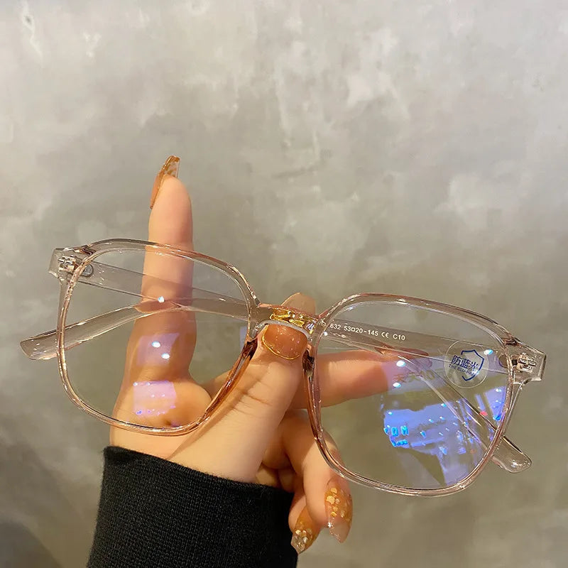 Square Polygon Frame Plain Glasses anti Bluie Light Glasses Men Women Fashion Glasses Lenses Blocking Glasses Eyewear