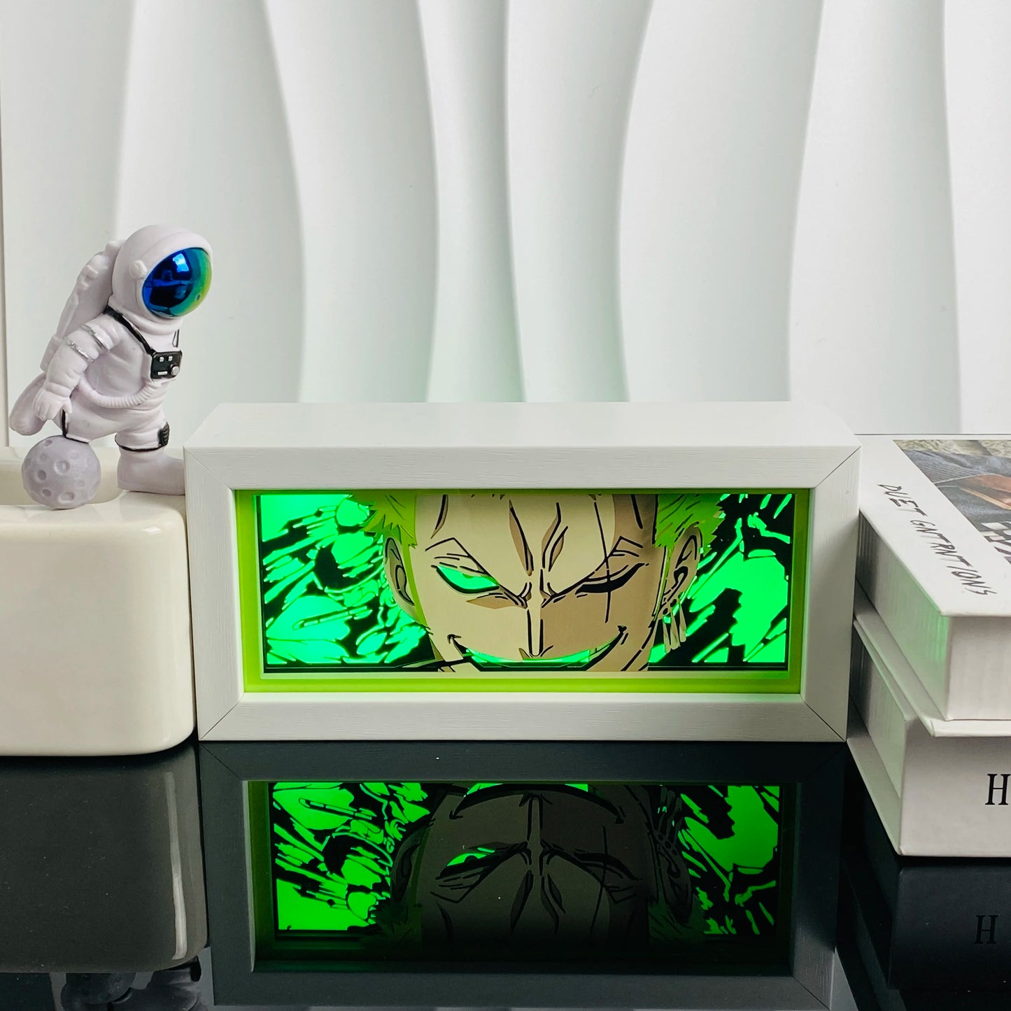 Anime Paper Carved Lamp Cute Figure 3D Paper Led Color Light Box Room Decoration Collect Night Light Gifts