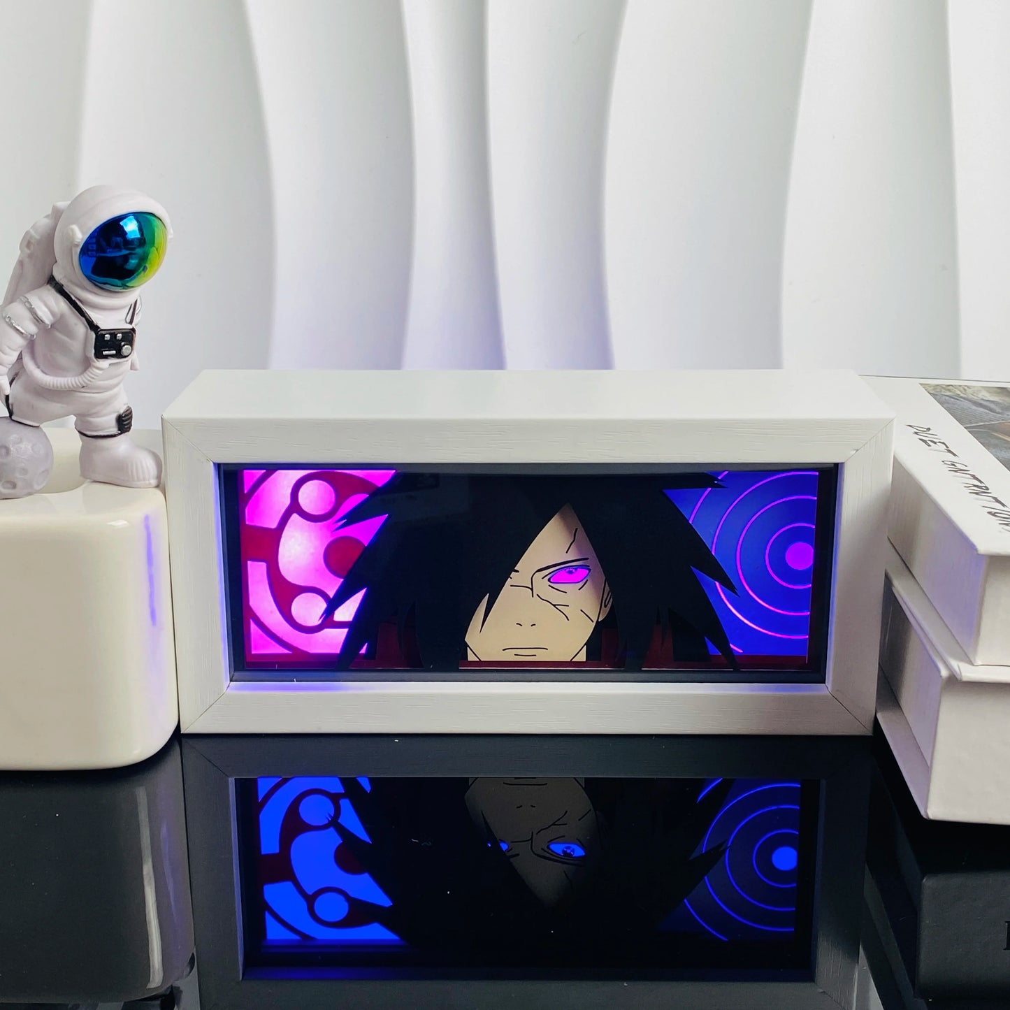 Anime Paper Carved Lamp Cute Figure 3D Paper Led Color Light Box Room Decoration Collect Night Light Gifts