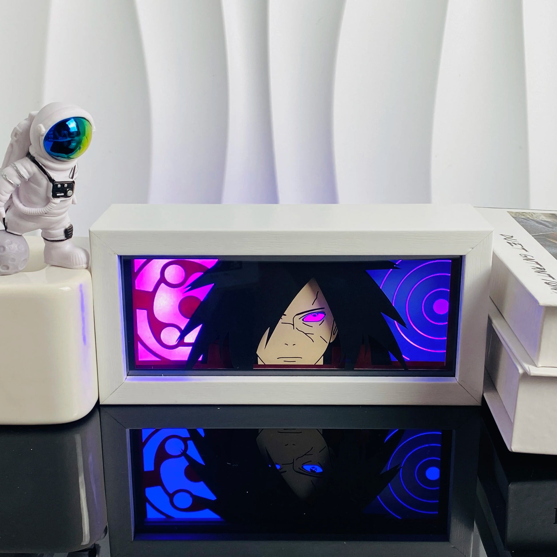 Anime Paper Carved Lamp Cute Figure 3D Paper Led Color Light Box Room Decoration Collect Night Light Gifts