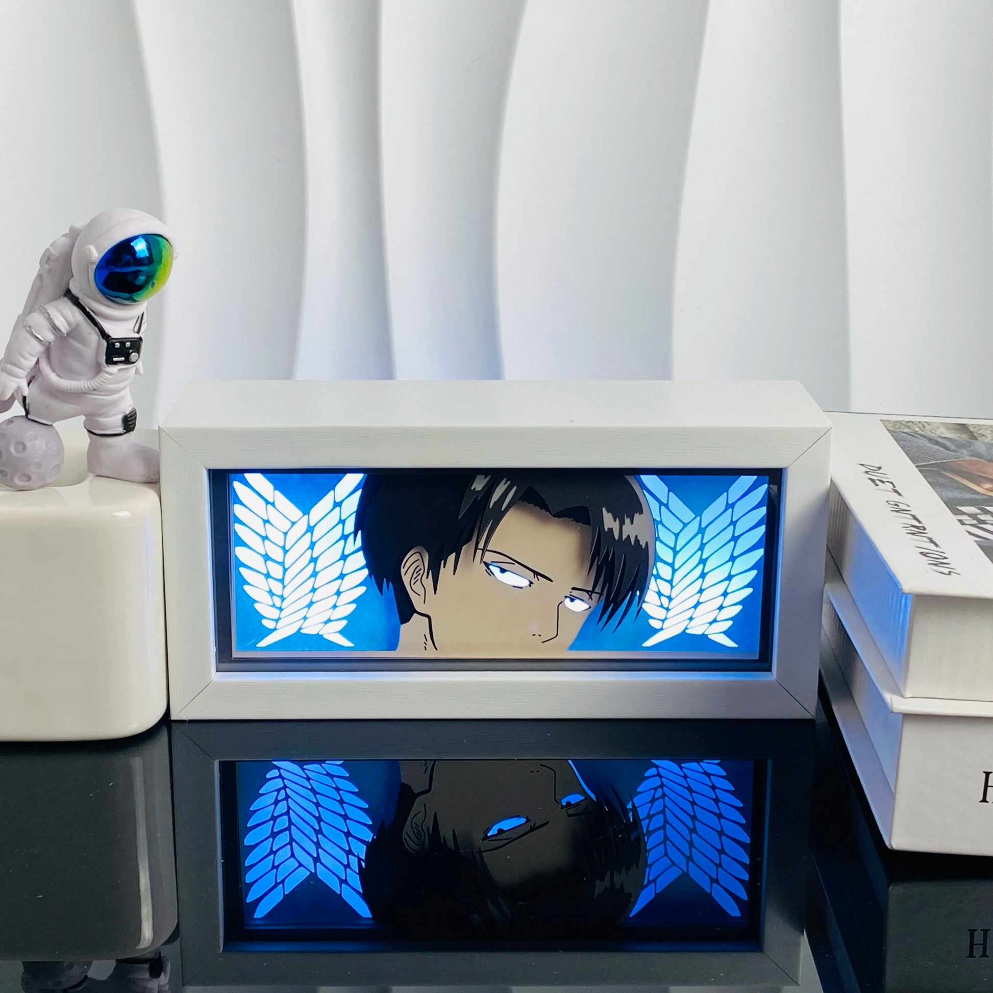Anime Paper Carved Lamp Cute Figure 3D Paper Led Color Light Box Room Decoration Collect Night Light Gifts