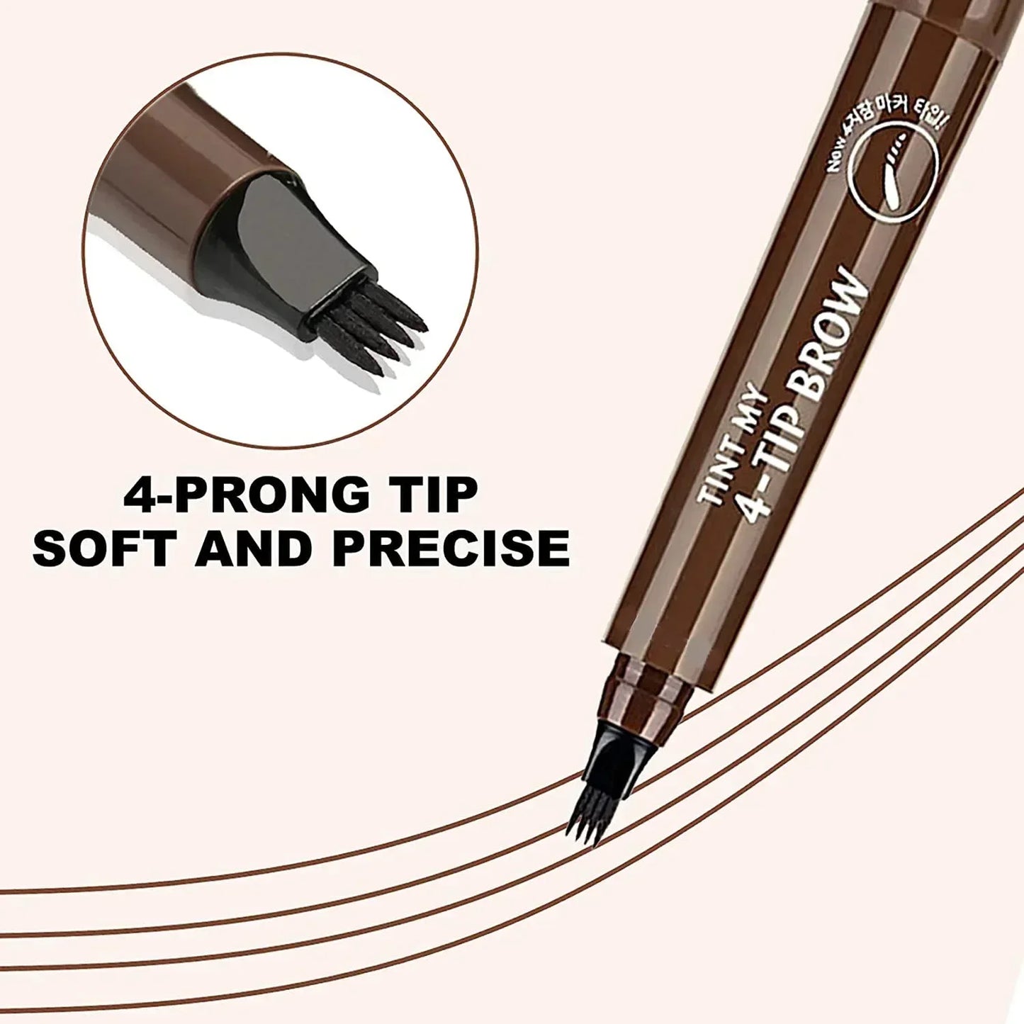 4 Point Eyebrow Pencil 4 Prong Tip Eyebrow Pen 4 Fork Eyebrow Pencil Waterproof Liquid Eyebrow Pencil Long Lasting like Real